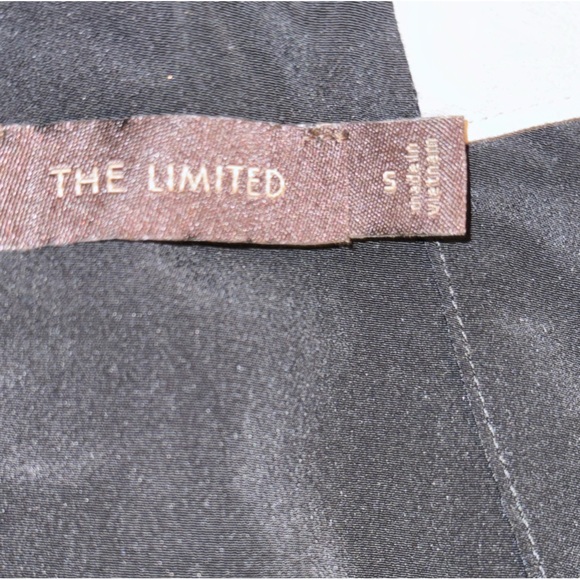 The Limited, Black and Beige Maxi Dress, ties around neck, 21 inch side splits S - Picture 16 of 16